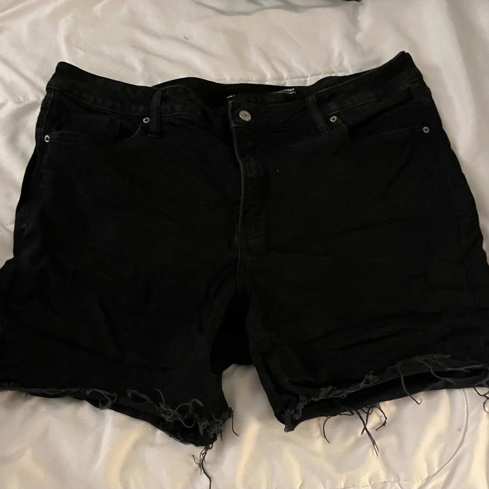 Old Navy Black Distressed Jean Shorts